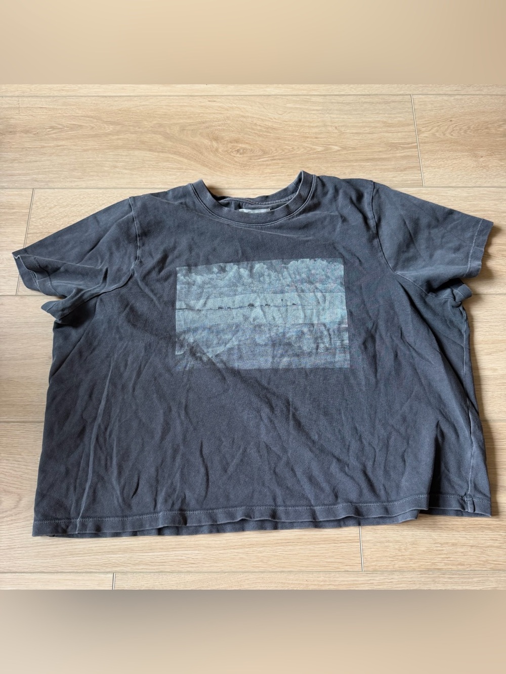Madewell Dark Gray/ Black Short Sleeve Tee